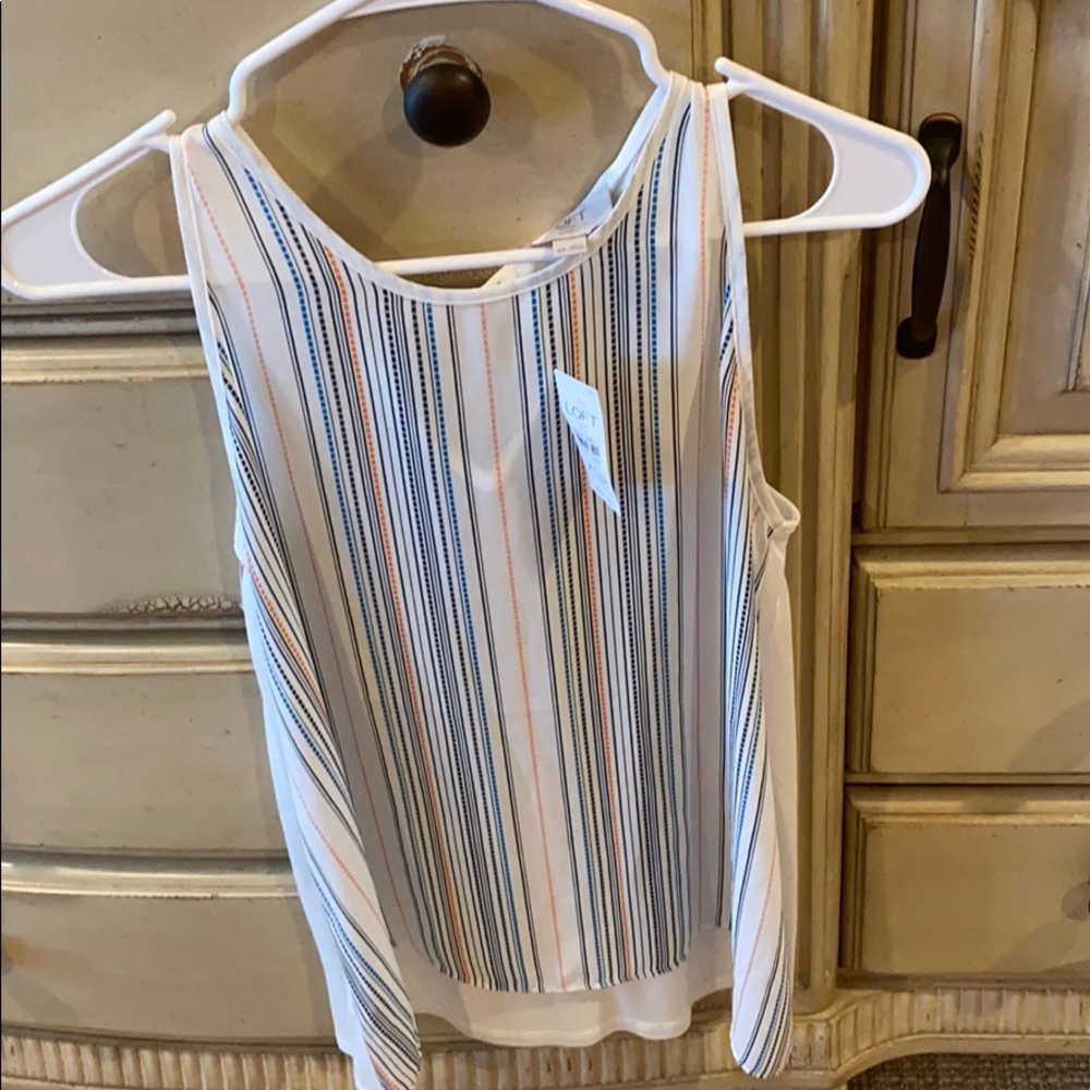 Loft Color Striped Tank - WITH TAGS